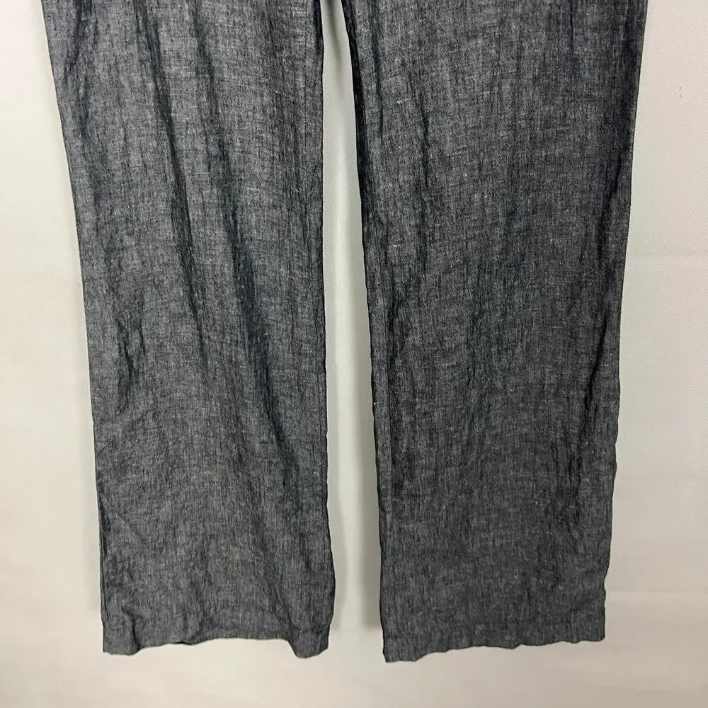 Banana Republic Womens Pants 8 Jackson Fit Linen Cotton Wide Leg Coastal Preppy